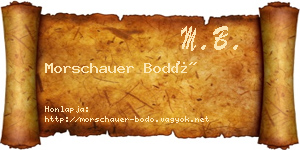 Morschauer Bodó névjegykártya